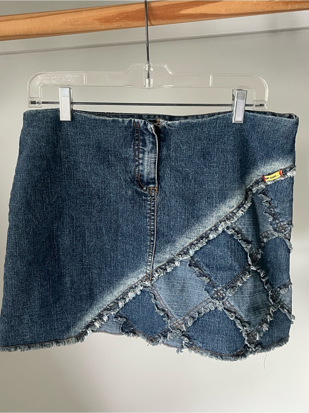 Vintage OK!Jeans Denim Patchwork Mini Skirt Size 29 - Picture 7 of 7
